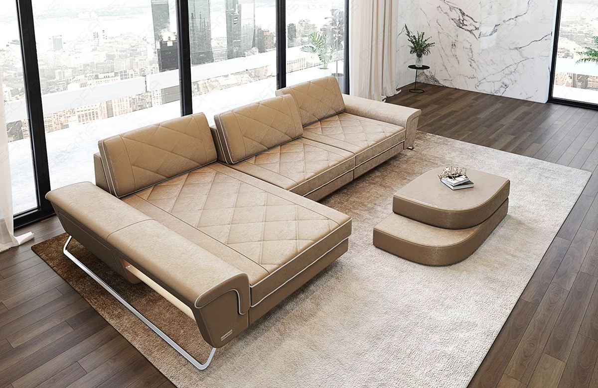 Image Sofa Dreams - Ecksofa Bari USB Stoffsofa