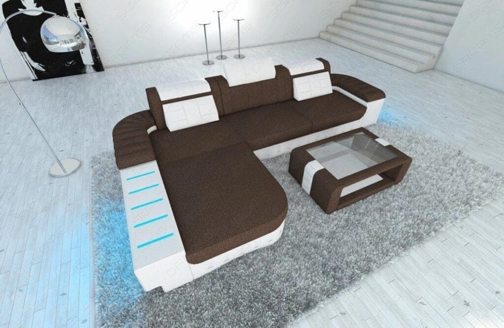 Modernes Ecksofa Bellagio mit Stoffbezug