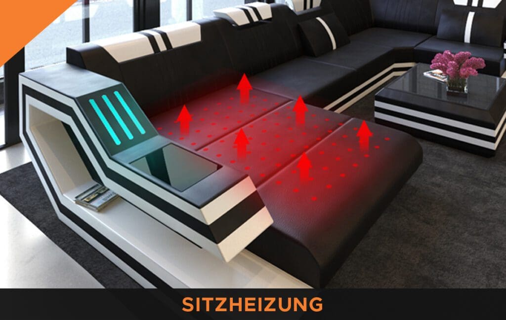 Designersofa mit Heizung