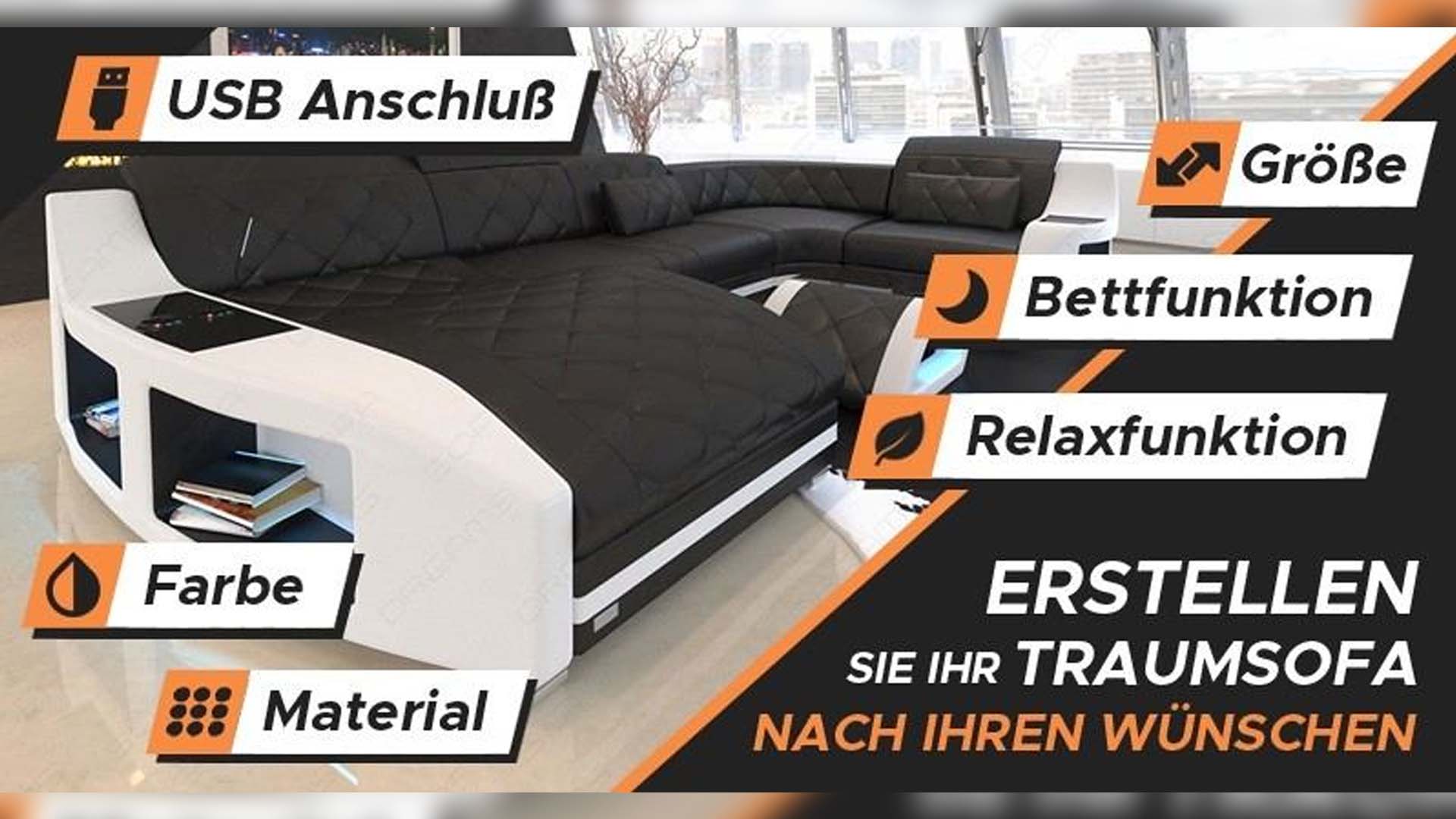Erstellen Sie Ihr Traumsofa nach Ihren Wünschen - Sofa selbst konfigurieren