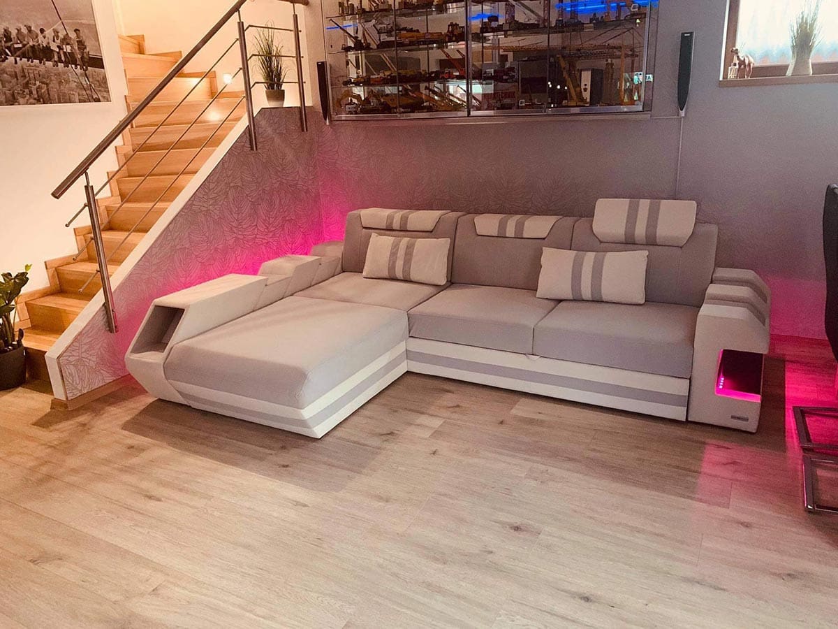 L-Form Stoffsofa Apollonia Sofa-Dreams Kundenbild