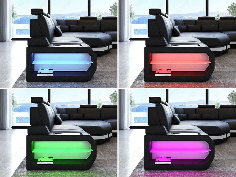 Alle Asti Couches mit RGB LED Beleuchtung