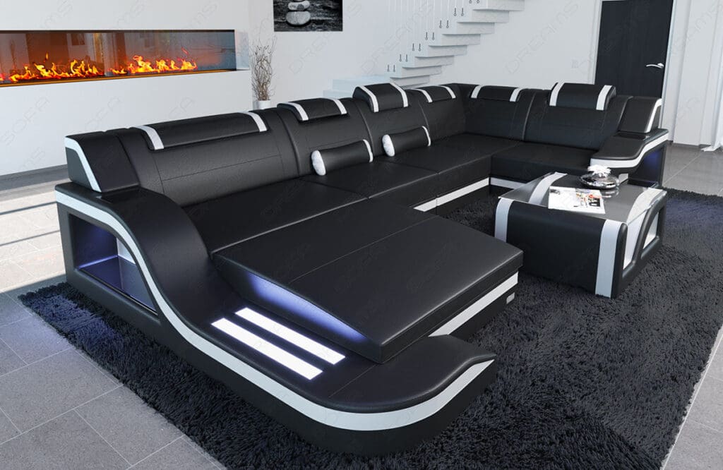 Ledersofas mit Echleder oder auch Büffelleder