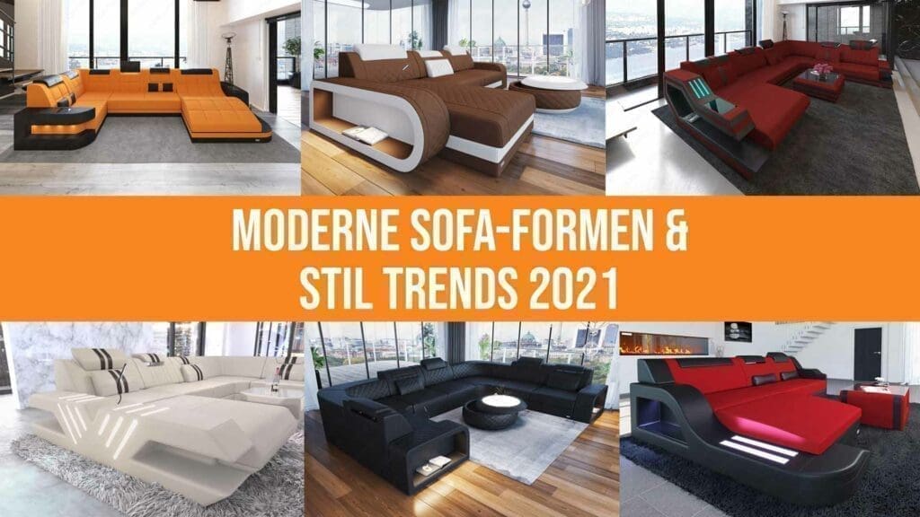 Moderne Sofa-Formen und Stil Trends