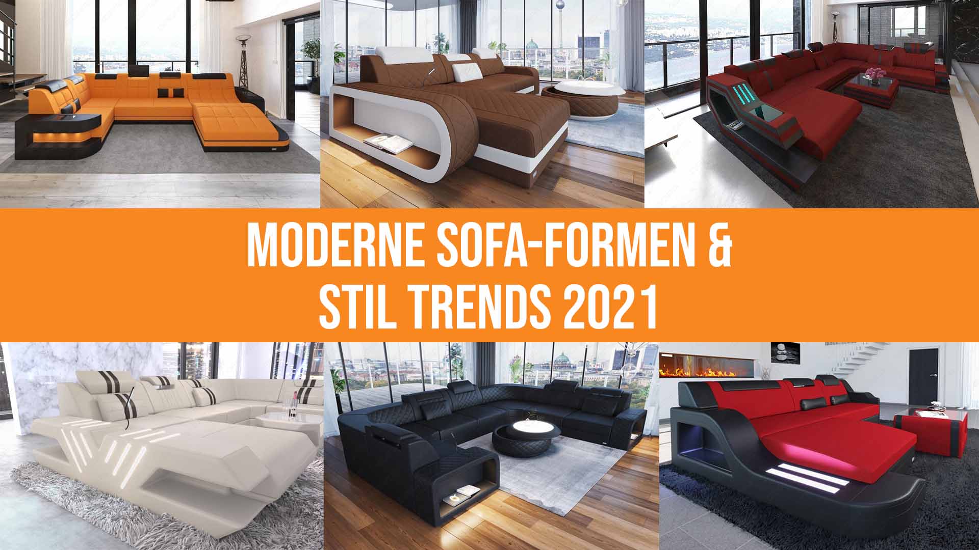 Moderne Sofa-Formen und Stil Trends