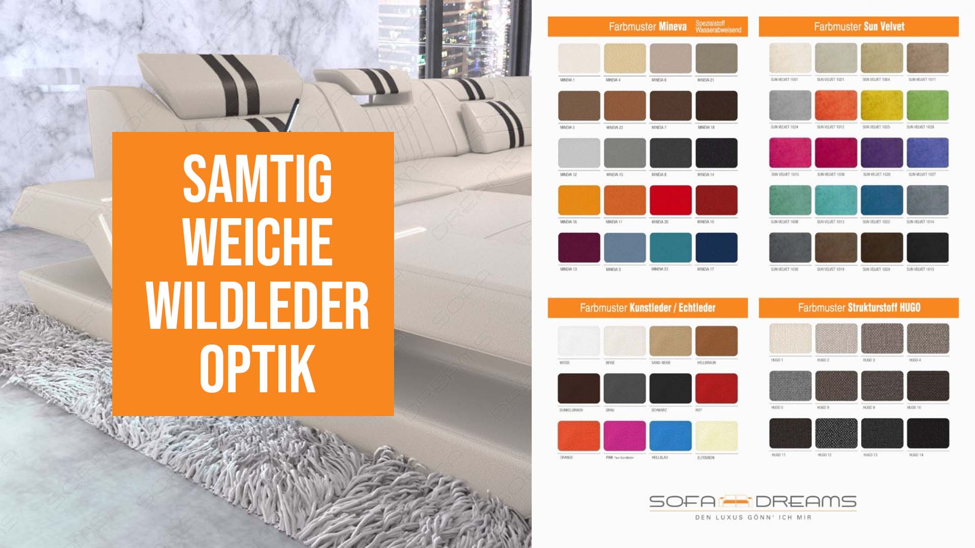 Samtig weiche Wildleder Optik